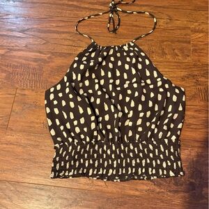 Sienna Sky Black and White Halter Top